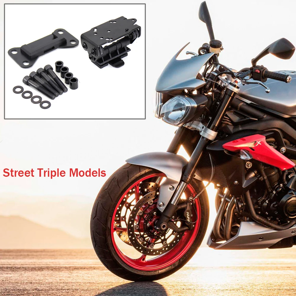 

For Street Triple Models 2011-2016 2015 2014 NEW Motorcycle Accessories Black Mobile Phone Holder GPS Stand Bracket