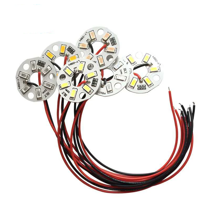 COMPSON High Brightness LED 5730SMD 5V Color Lamp Bead Light Board Bulb Round Transformation Light Source with Power 3W Dia 32MM
