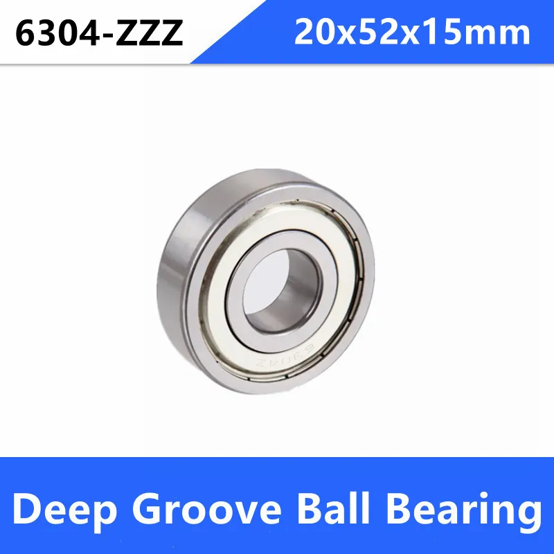 50pcs/lot 6304ZZ 6304-2Z 6304 ZZ Z 20*52*15mm Deep Groove Ball Bearings 20x52x15mm 6304Z