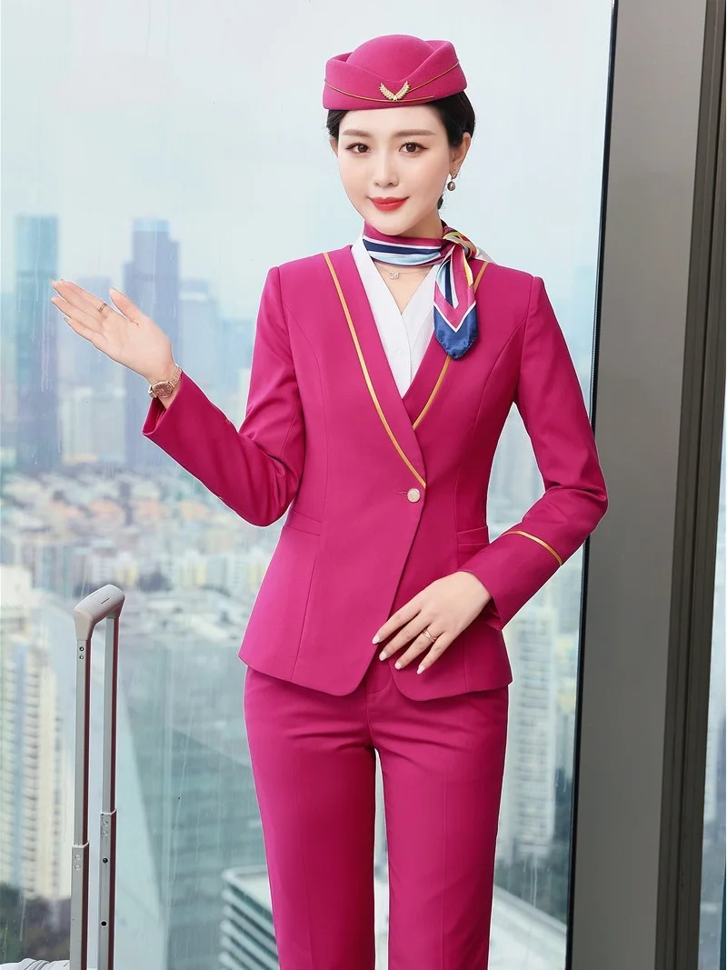 

Ladies Office Work Wear Blazers Sets Formal Uniform Designs Pantsuits with Pants and Jackets Coat Female Professional OL Styles