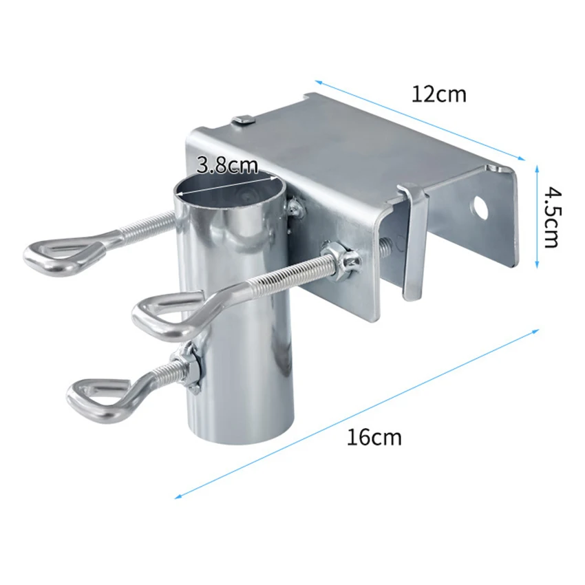 Soporte de sombrilla para Patio, abrazadera de sombrilla de Metal para banderas y cañas de pescar en barandilla, vallas, jardines, bancos, sombrilla