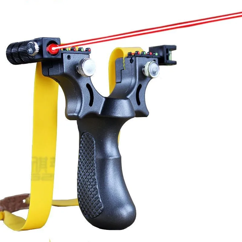 2021 Powerful Hunting Slingshot With Level High Precision Instrument For Outdoor Catapult Slingshot Balls Laser Aiming Shooting