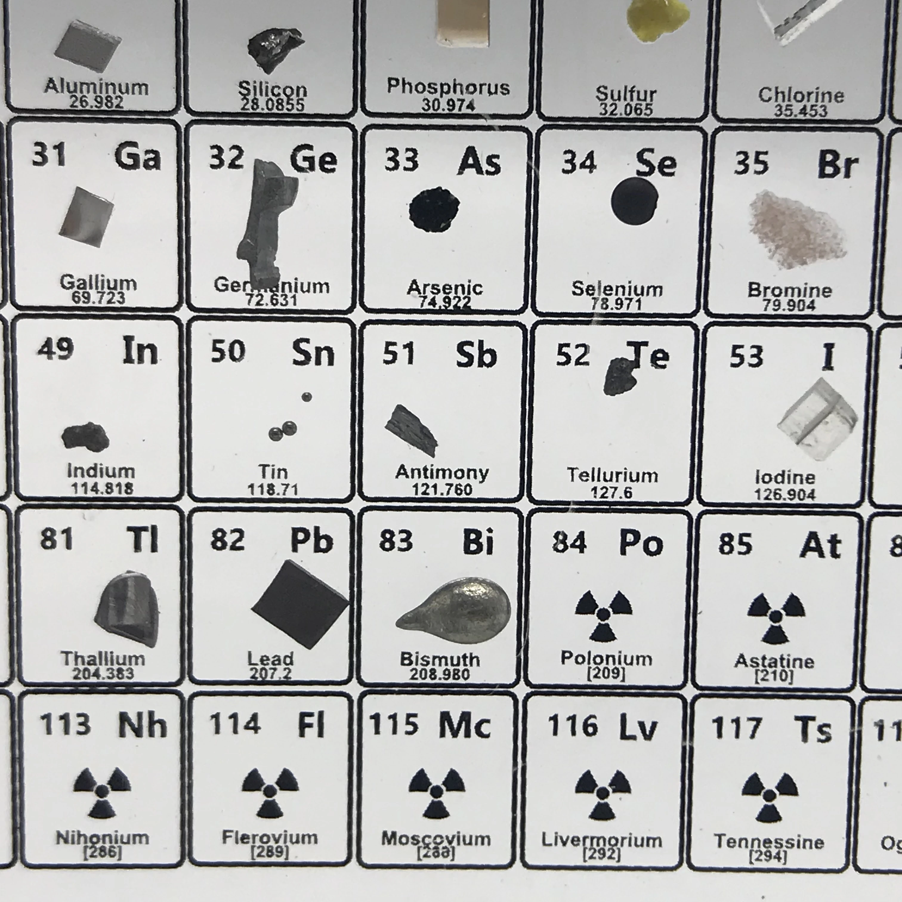 Tavola periodica degli Elementi della Tavola periodica Display Con Elementi Reali Bambini Insegnamento Insegnanti Regali di Giorno Periodica Tabella Acrilica