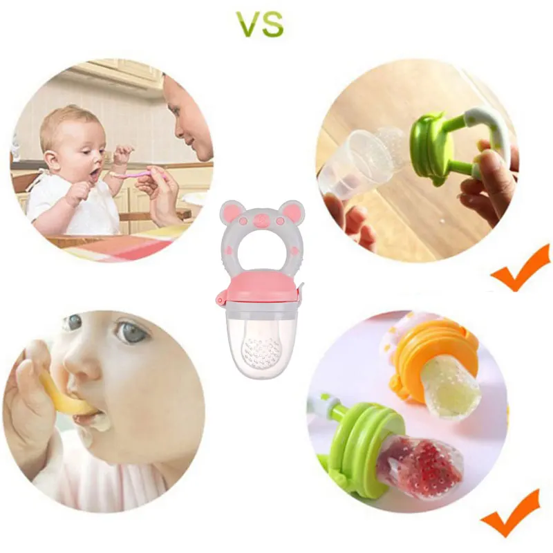 1Pcs Pacifier Feeder For Baby Food Grade Silicone PP Training Nipple Milk Fresh Fruit Nibbler Teat Pacifier Bottles