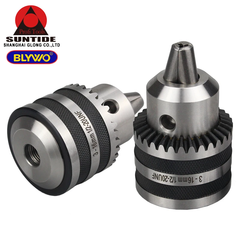 Heavy Duty 3-16mm Drill Chuck With Key 1/2-20UNF or B16 Power Tool Accessories