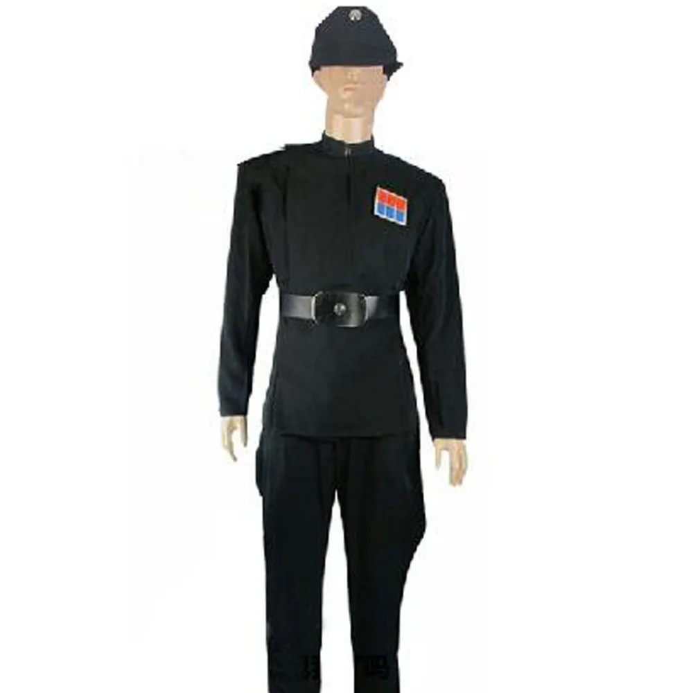 

2020 The Imperial Officer Black Uniform Cosplay Costumes For Adults Men Halloween Costumes Custom Made