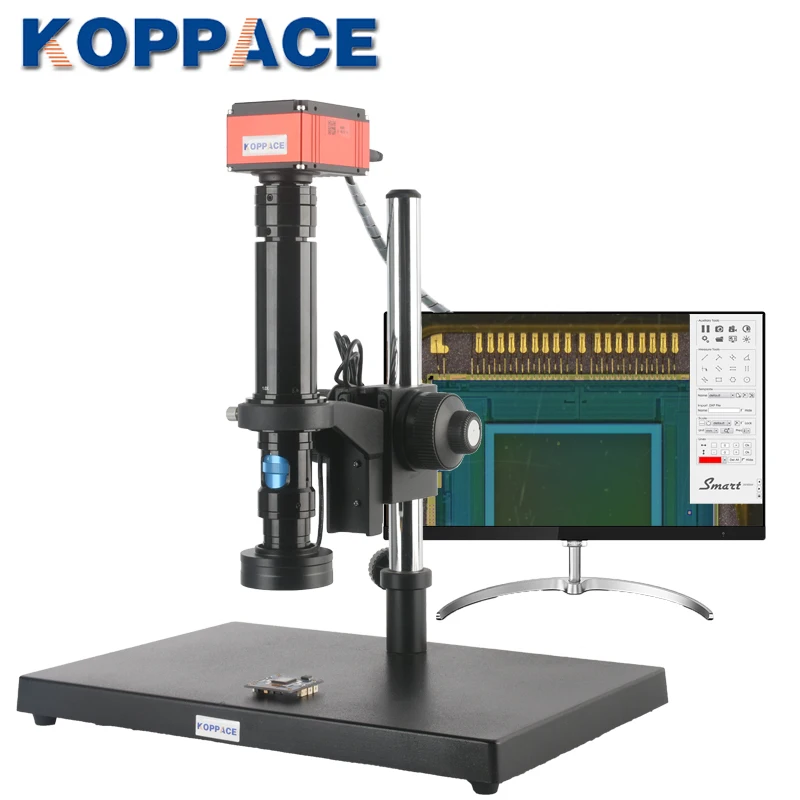 

KOPPACE 54X-308X Electron Microscope 4K HD Camera Take Pictures and Measure Continuous Zoom Lens Fine Tuning Accuracy 0.002mm