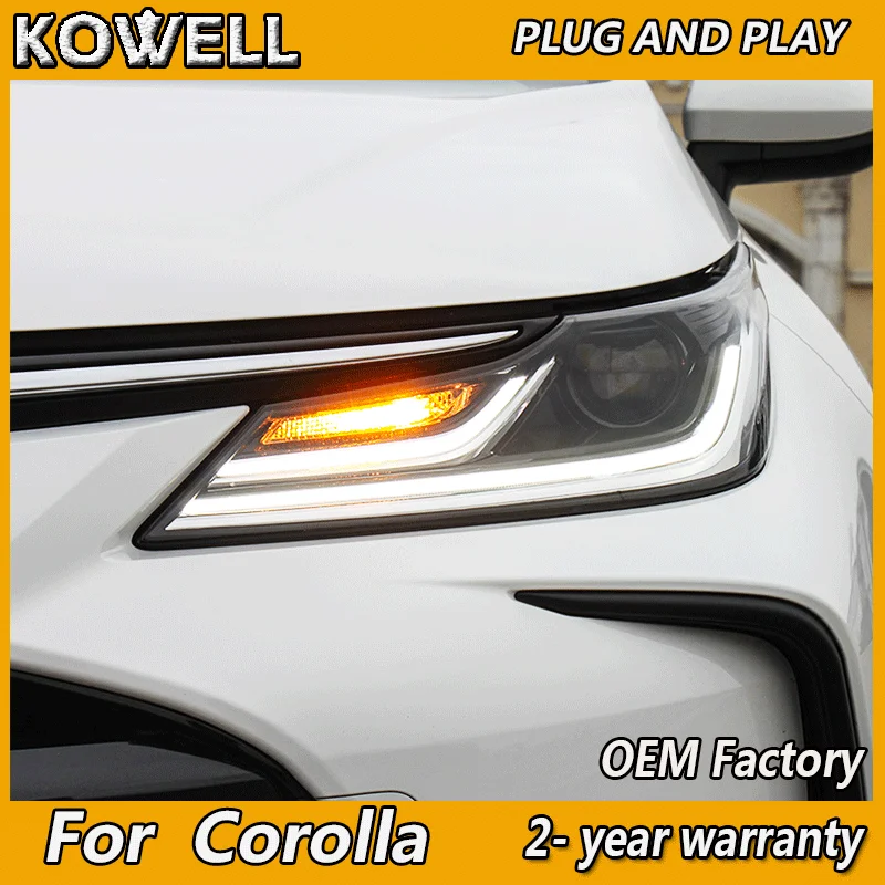 

Car Styling for Toyota Corolla Headlights 2019 2020 2021 Corolla Headlamp DRL Turn Signal Low High Beam Projector Lens