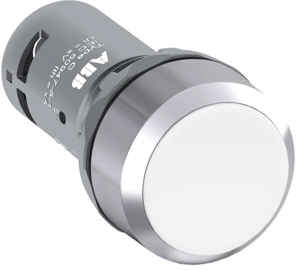 CP1-30W-11 10010889 1SFA619100R3075 Compact Pushbutton - Momentary - Flush - White - Non-illuminated - Chrome plastic - 1NO+1NC