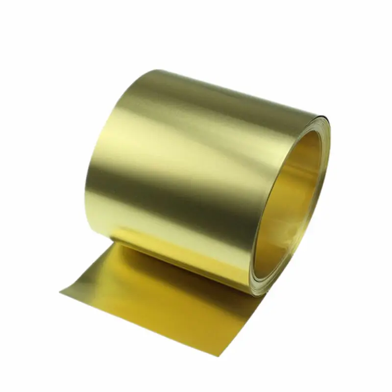 1 Roll Thin Brass Sheet Strip Golden Film High Purity Brass Foil Plate  Thick 0.1/0.2/0.3/0.5MM+Width 100MM