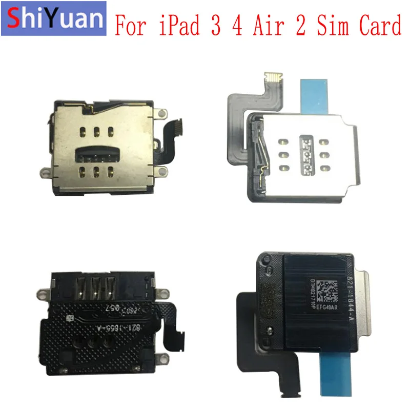 10pcs For iPad 9.7 2017 A1823 A1822 2018 A1954 A1893  Sim Card Reader  Flex Cable for iPad  3 4 5 6  Air 2 Sim Card Slot Flex