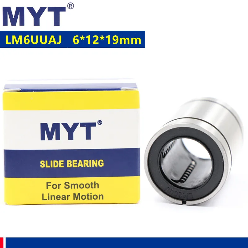 20pcs/100pcs MYT high precision LM6UUAJ 6*12*19mm Adjustable type linear bearing bushing LM6AJ 6mm CNC parts 3D printer LM6UU-AJ