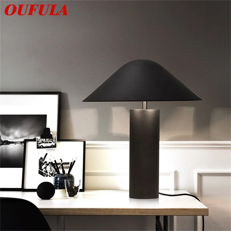 OUFULA Modern Creative Table Lamp Simple Mushroom Design Desk Light Decorative for Home Living Room