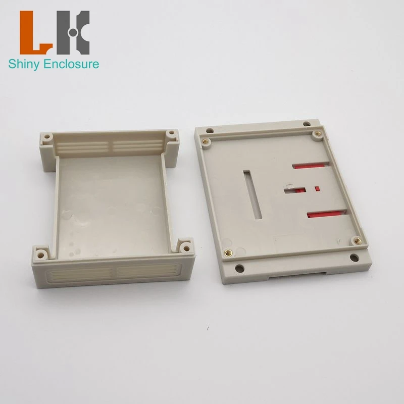 115x90x40mm LK-PLC01 Plastic PLC Din Rail Plastic Industrial Control Box Case Abs Din Rail Enclosure for PCB Project