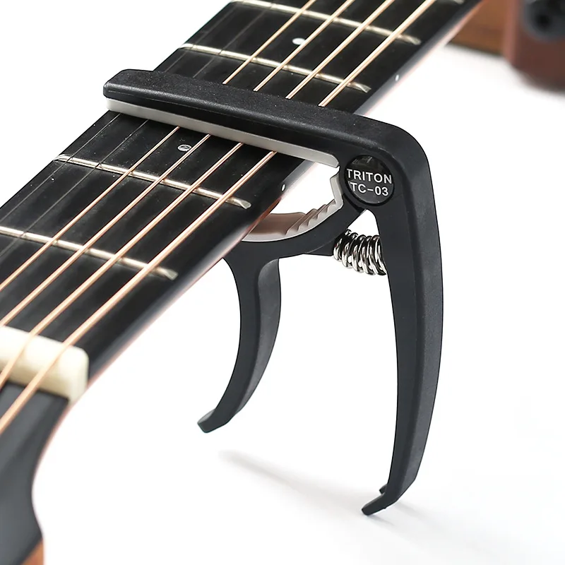 Cejilla de guitarra de plástico portátil para Guitarra eléctrica clásica acústica de 6 cuerdas, abrazadera de afinación, Accesorios para