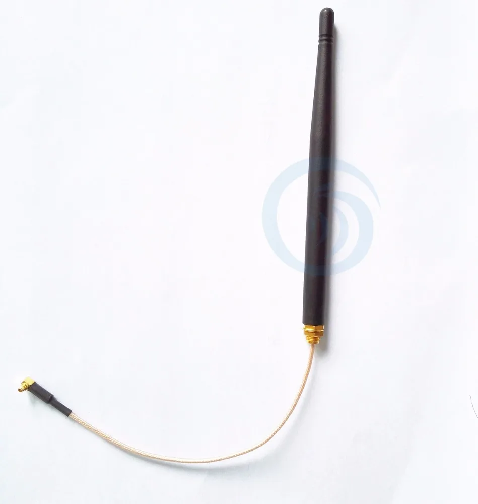 Through hole mount 2.4GHZ WIFI whip antenna with flying lead cable to mmcx