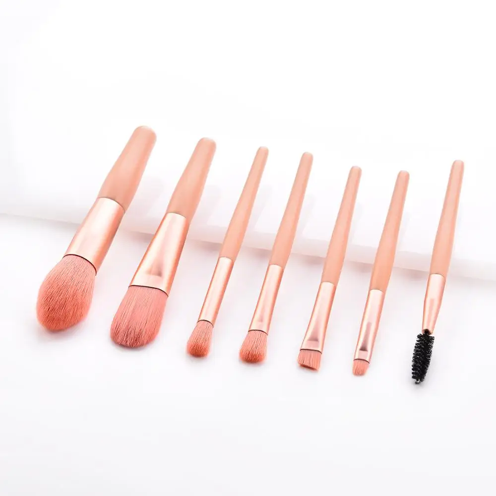 2025 nuevo 7/8 Uds Mini juego de brochas de maquillaje polvo sombra de ojos base colorete mezcla brochas de maquillaje para mujeres cosméticos de belleza