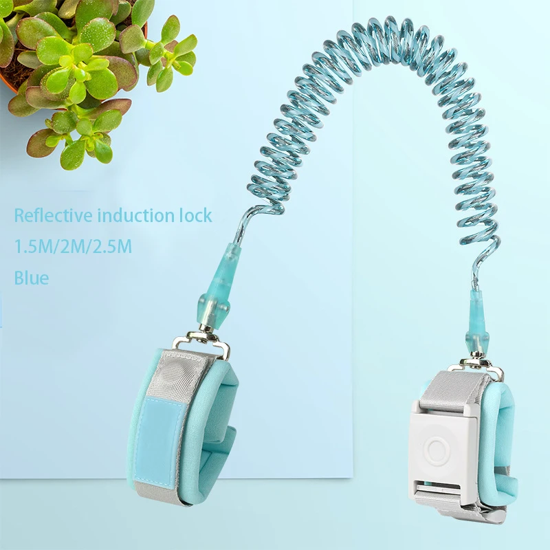 Induction Lock Child Safety Harness Leash Anti Lost Night Reflection Adjustable Wrist Traction Rope Wristband Baby Kids Toddler