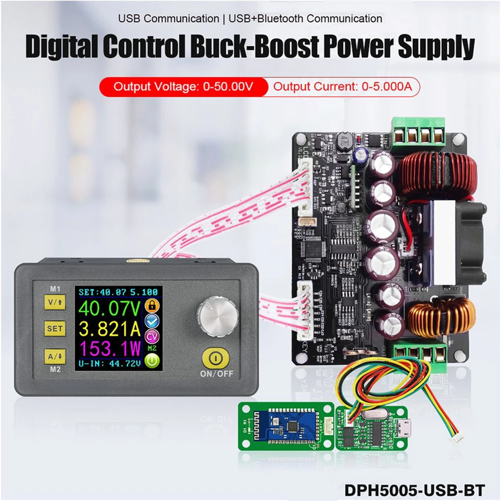 RD DPH5005 Buck-boost Converter Constant Voltage Current Programmable Digital Control Power Supply Color LCD Voltmeter 50V 5A