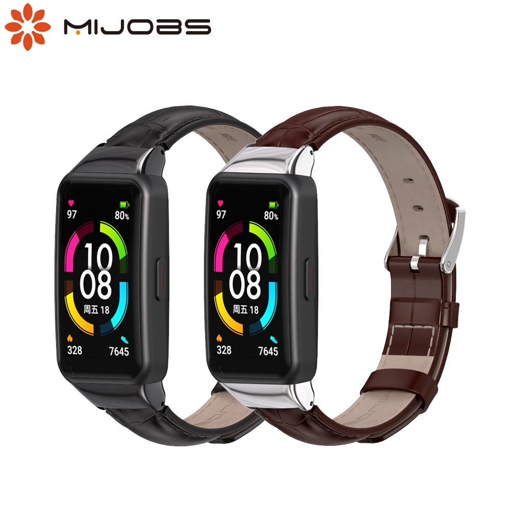 

Ремешок из натуральной кожи для Huawei Band 6/6Pro, браслет для Honor Band 6, Huawei Band 4, Honor Band 5i