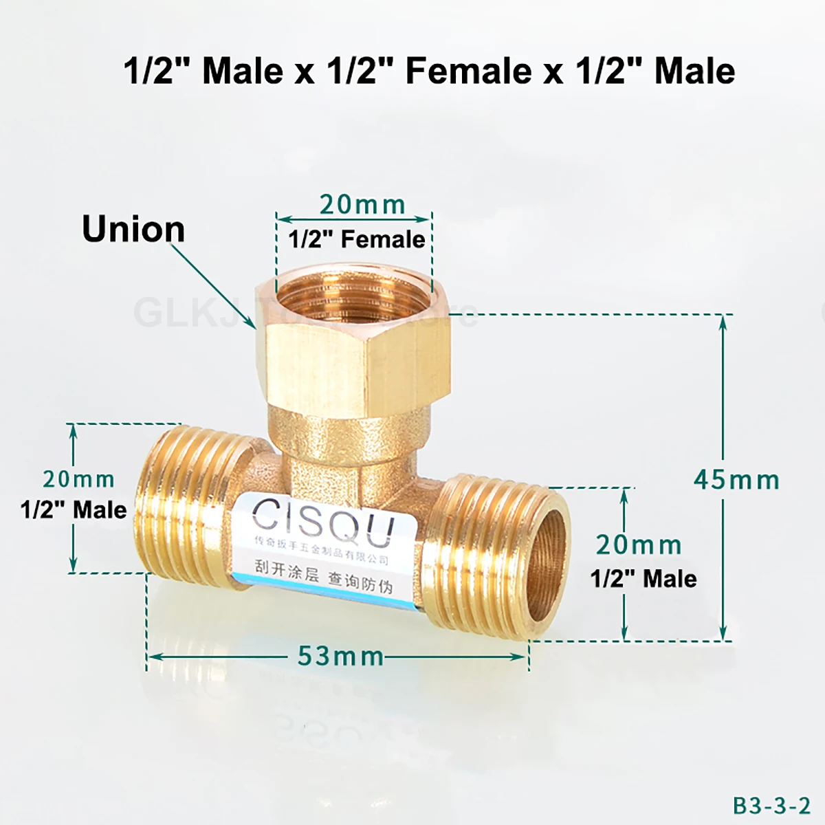 1 pz BSP 1/2 "filetto femmina raccordo in ottone raccordo a t a 3 vie raccordo idraulico pneumatico raccordo acqua carburante Gas adattatore rame