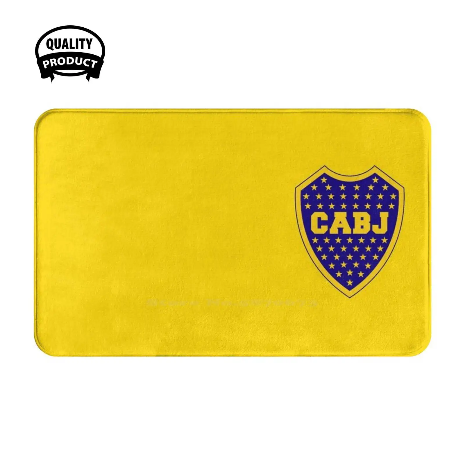 Cabj Soft Cushion Home Carpet Door Mat Car Rug Mitad Más Uno Cabj Clube Jrs Football Soccer Team Crest Emblem Logo Maradona El