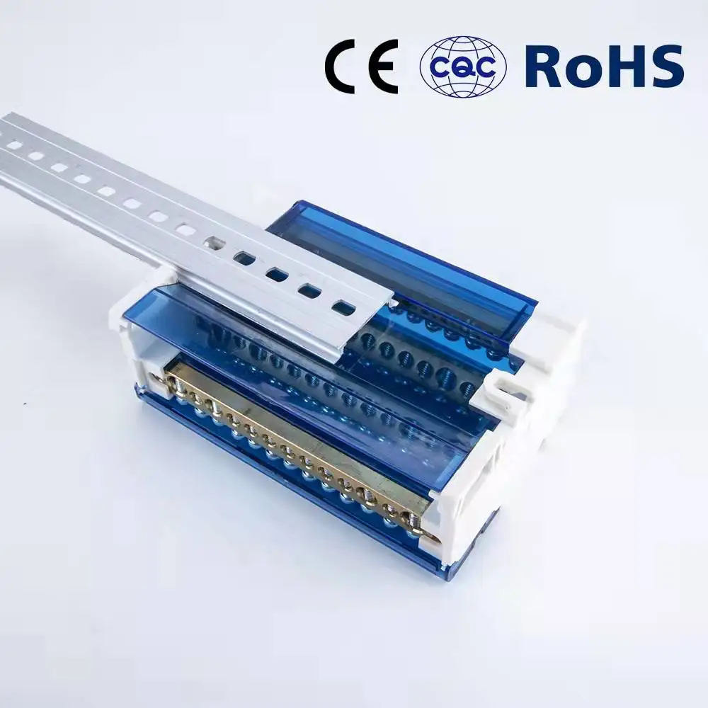 1PCS Junction Modular Screw Universal Wire Electrical Connector NHC01 Series Din Rail Terminal Block Power Distribution Box