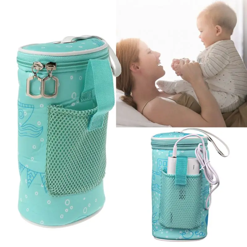 

USB Baby Bottle Warmer Heater Insulated Bag Travel Cup Portable In Car Heaters Drink Warm Milk Thermostat Bag For Feed C5AF