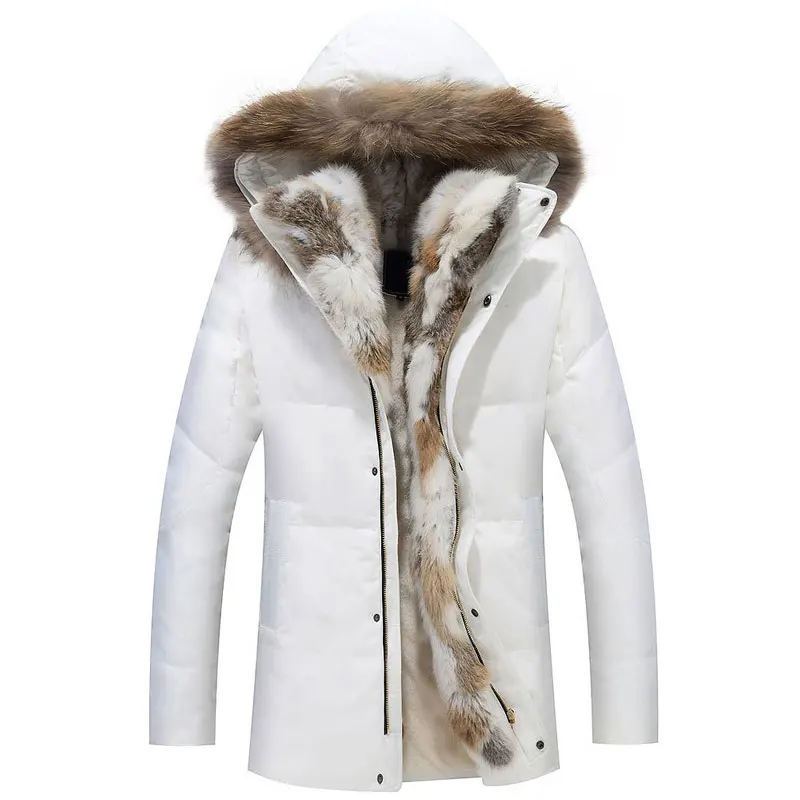 New 2020 Winter Jacket Men -30 Degree Thicken Warm Men and Woman Parkas Hooded Rabbit's hair Man's Jackets Outwear Cotton Coat