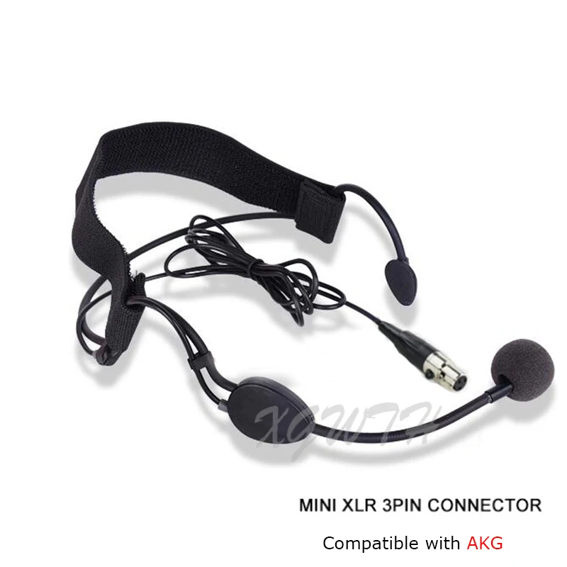 ME3 Tai Nghe Micro Đôi Trên Tai Đầu Đầu Mặc Mic Cho Tai Nghe AKG Không Dây Bodypack Phát Hệ Thống 3Pin XLR TA3F