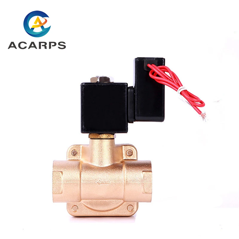 Energy Saving Pilot Operated High Pressure Normally Closed Brass Solenoid Valve 24 Hours Energize Not Fever 220V 24V 12V