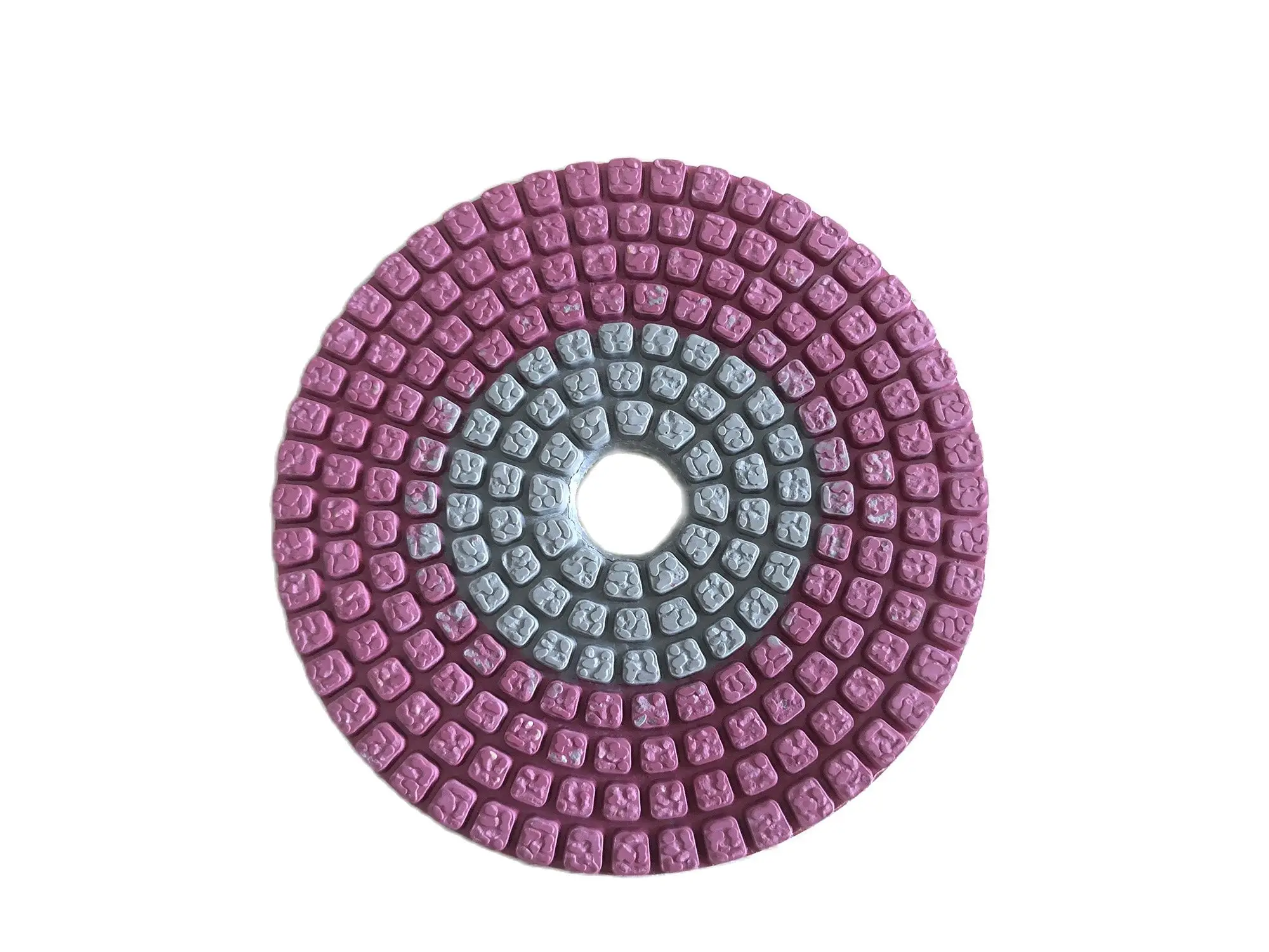 Tampon de polissage à support diamant, disque de meulage conversif pour polir la pierre, le marbre, le granit, le terrazzo, le sol en béton, 4 pouces, 100mm, 2 couleurs