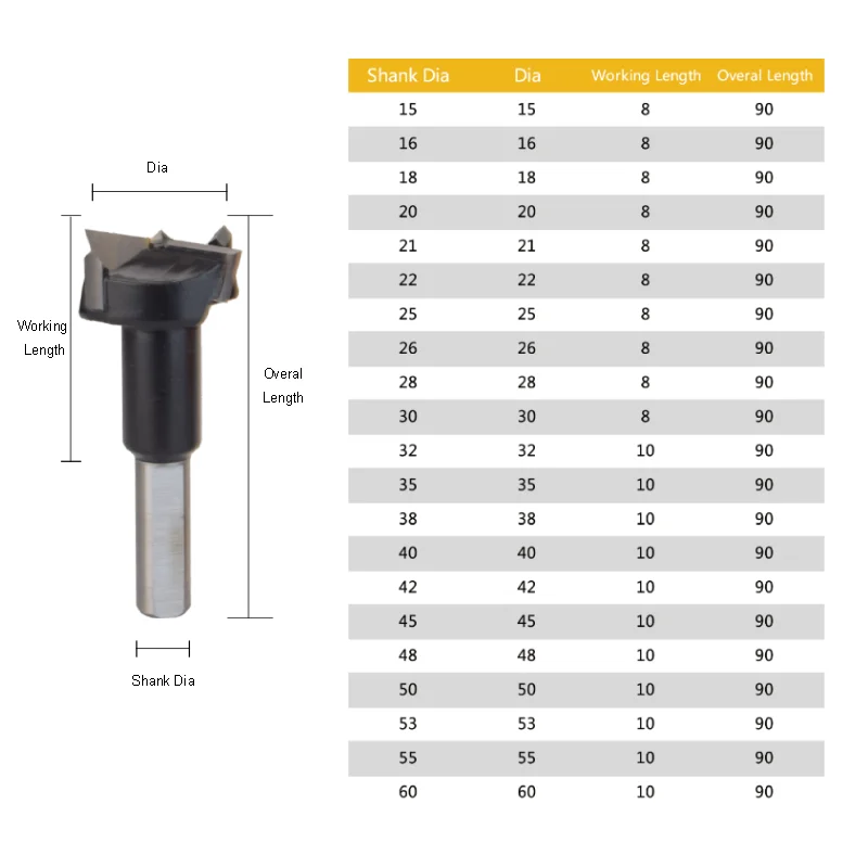 UCHEER 1pc gang center drill bit lavorazione del legno foratura armadio punzonatura foro noioso macchine utensili