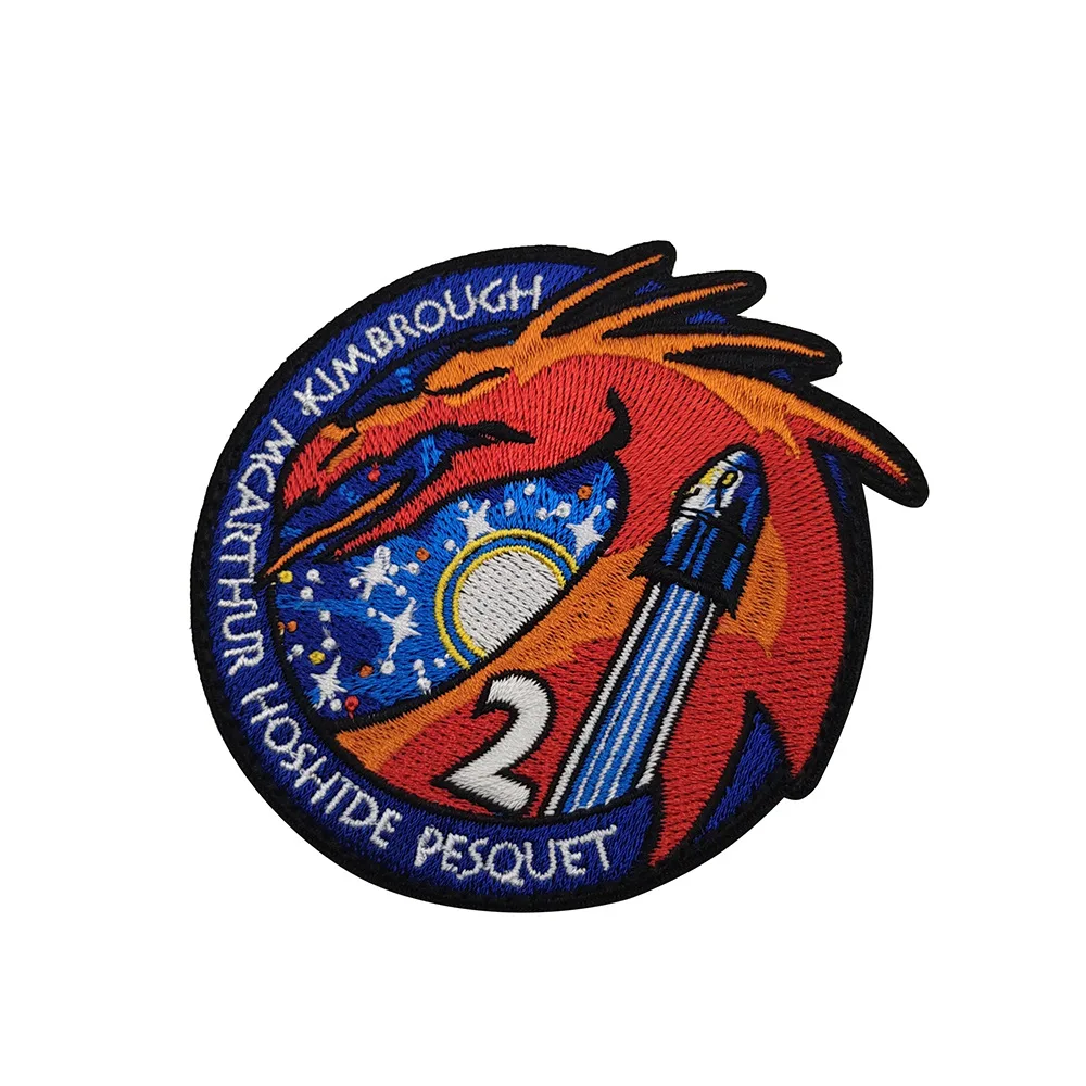 New Space X Falcon 9 Patches CRS-3 AUTHENTIC SPACEX Mission DRAGON FALCON 9 ISS CARGO RESUPPLY Embroidered Patch Badge