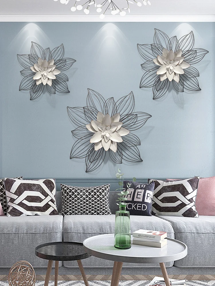 

3D Flower Wall Hanging Decoration, Metal Pendant, Creative Mural Crafts, Metal Wall Art Decor,Decorations for Home Room, Iron