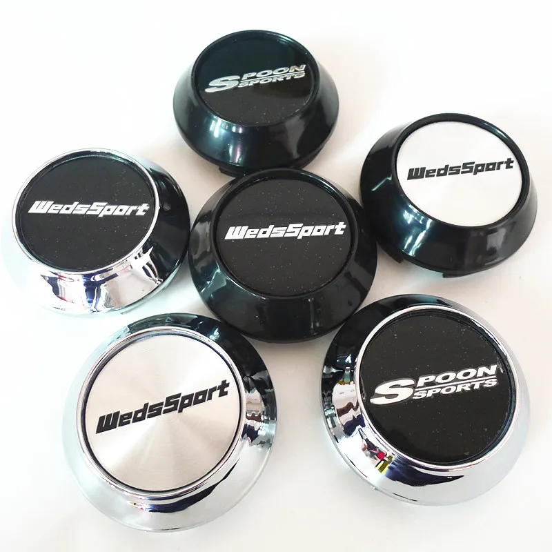 

4pcs 68mm For WedsSport Spoon Sports Wheel Hub Center Cap Cover 45mm Car Styling Emblem Badge Logo Rims Stickers Accessories