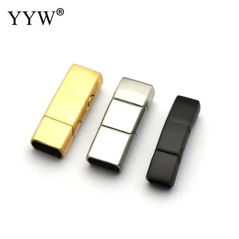 2pcs Stainless Steel Magnetic Clasps Buckle Jewelry Making Findings Accessories For DIY Leather Bracelets Rope Charms Connector