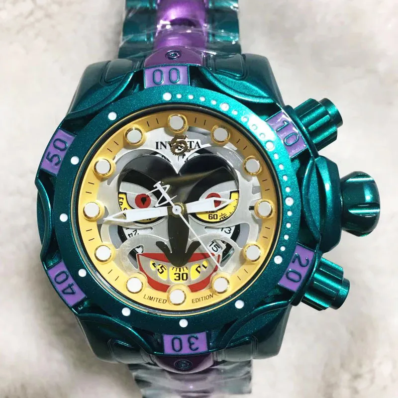 Nieuwe Europese En Amerikaanse Kleurrijke Clown Serie Mannen Quartz Horloge Paar Horloge Gift Souvenir Sieraden Luxe Horloge