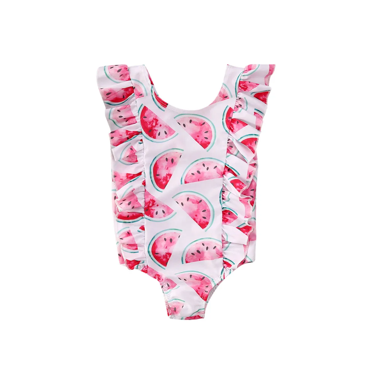 1-5 Years Children New Swimsuits Baby Girls Watermelon Print One Piece Swimming Girl Pineapple Suits Kids Summer Swimwear