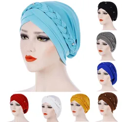 Chapeaux de prière en polyester tressé pour femmes, casquettes Hijab, turban islamique, chapeaux de lait, enveloppes musulmanes