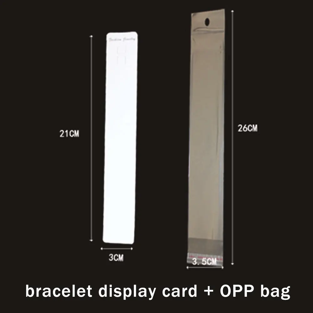 30-50sets Display Card with Opp Bags Transparent Self Adhesive Plastic Bag for Handmade Jewelry Necklace Bracelet Packaging