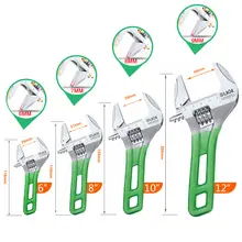 Short Handle Adjustable Monkey Wrench #6