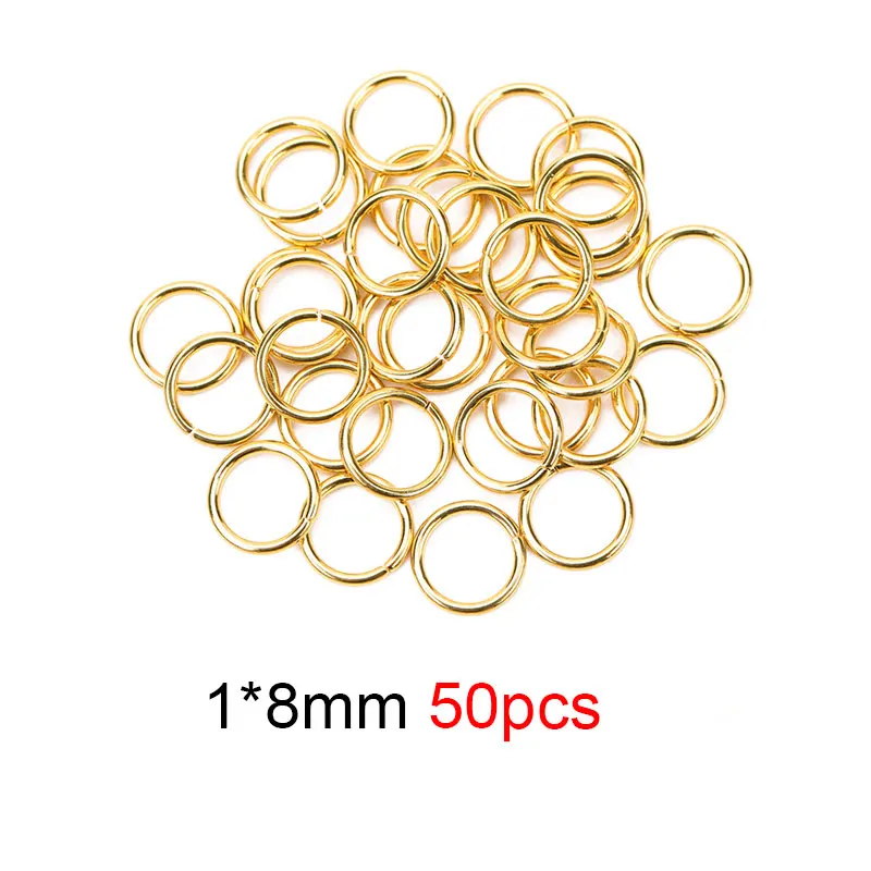 Stainless Steel Open Jump Rings, 50/100pcs Set
