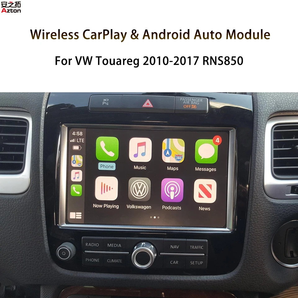 

Combined CarPlay Module Android Auto Mirror Link For Volkswagen RNS 850 Touareg 7P Apple CarPlay Navigation Audio Integration