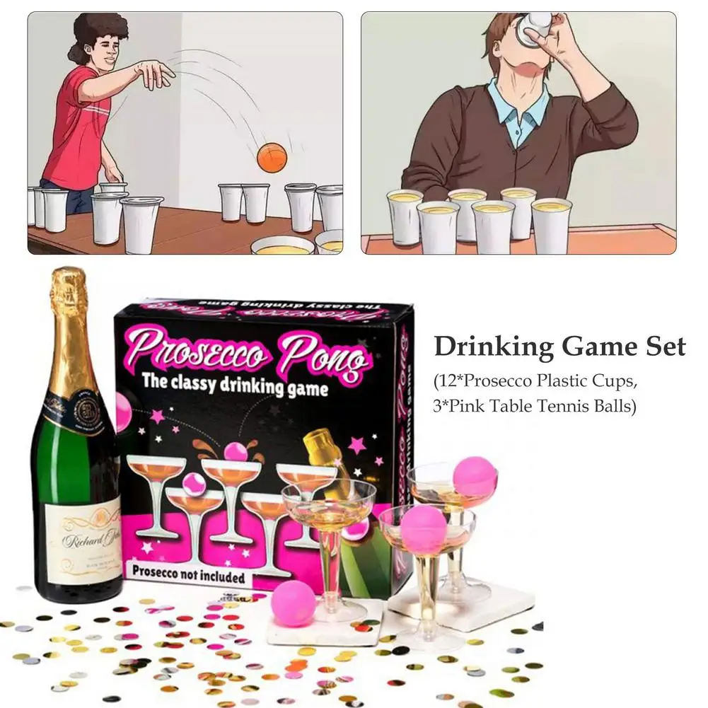 

Popular Beer Game Toy Talking Tables Prosecco Drinking Game Fun Alternative To Beer Pong Toy for Family Party