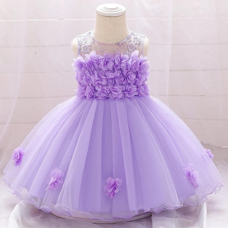 3 6 9 12 18 24 Months Baby Girls Dress Infant Birthday Party Flower Dresses Christmas Cute Little Princess Dress Newborn Clothes