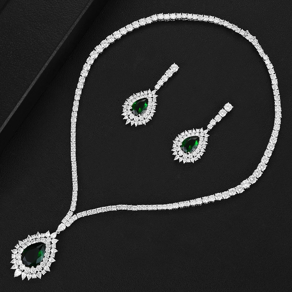 

GODKI Trendy Luxury 2PCS Lariat Necklace Statement Jewelry Set For Women Wedding Full Cubic Zircon Dubai Bridal jewelry Set 2020