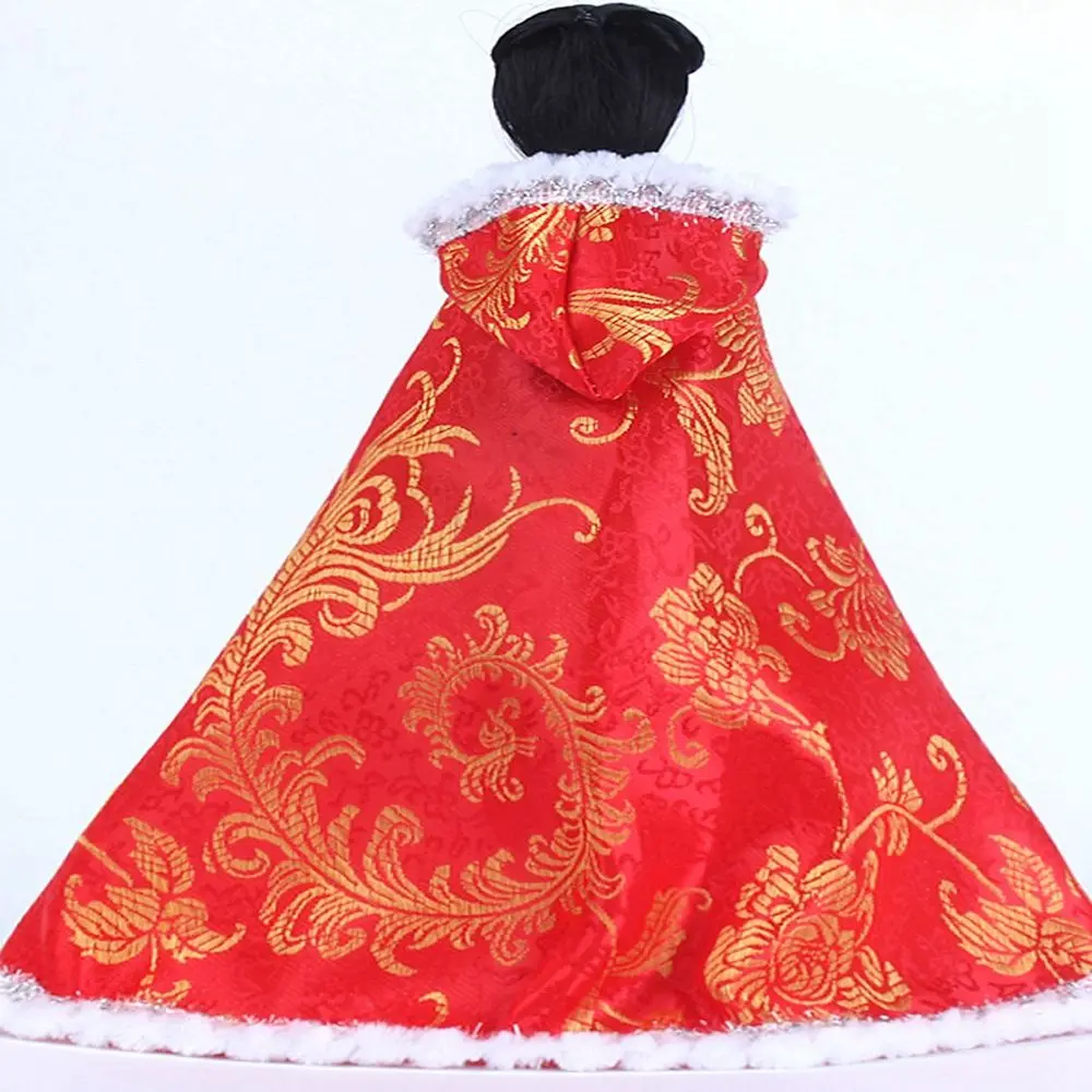 Dress up Doll Chinese Costume Cape Cloak Embroidered Ethnic Clothes Dress Girl Toy Doll accessories For 30cm Doll Kids Gift Toy