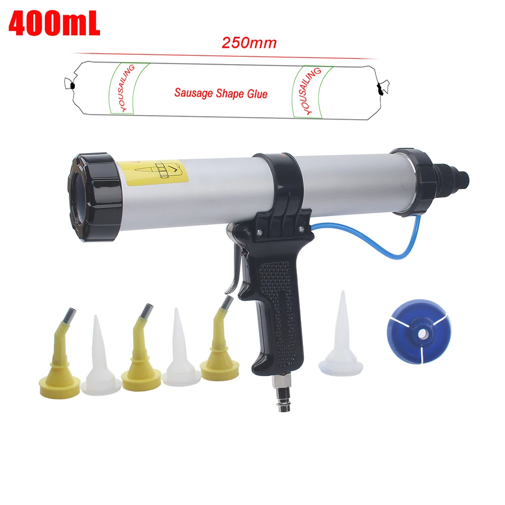 YOUSAILING Good Quality 400ml Sausage Pneumatic Caulking Gun Silicone Sealant Gun