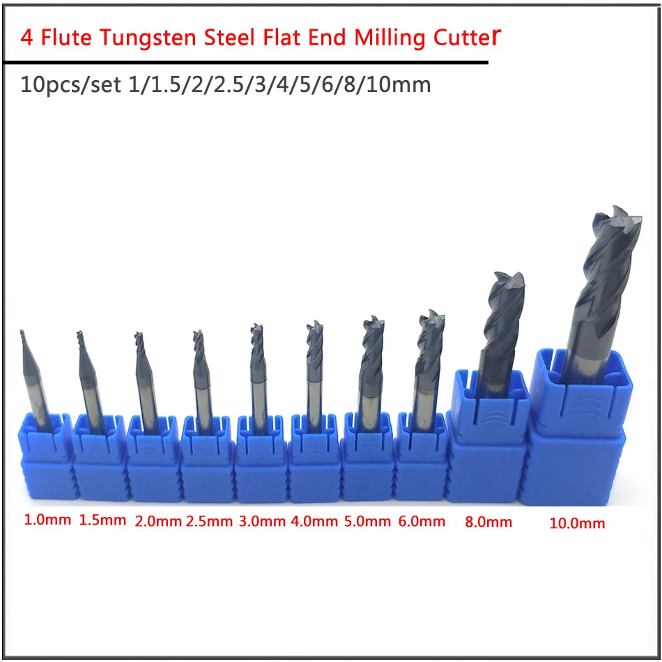 фréza 2 الناي 4 المطاحن نهاية الناي 1-10 مللي متر HRC50 كربيد endmill التنغستن الصلب التصنيع باستخدام الحاسب الآلي قاطعة المطحنة نهاية آلة مطحنة أدوات
